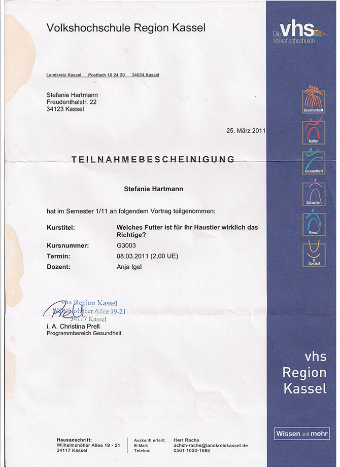 Qualifikationen Hundebetreuung